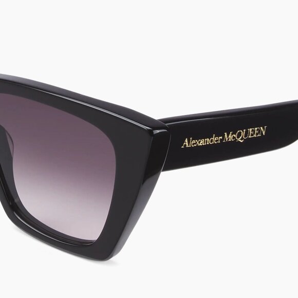Alexander McQueen Cat Eye Sunglasses, rarer Purple Gradient Lenses AM0299S - Picture 3 of 5